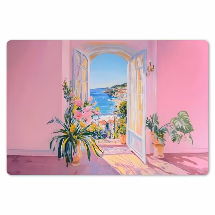Roze - Buiten - Verf Placemat vinyl groot -zzsfeer1_Kitchenyeah-website