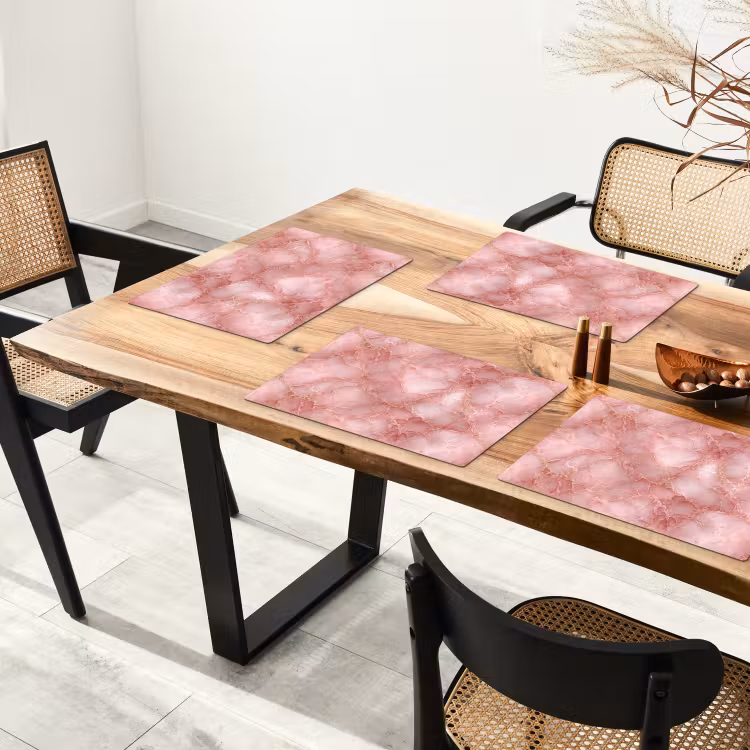 Roze - Kwarts - Goud - Marmer Placemat vinyl groot 368 -zzsfeer4_Kitchenyeah-website