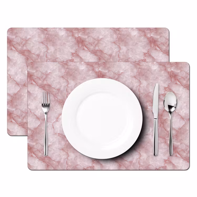 Roze - Kwartsmarmer - Aders Placemat vinyl groot 368 -zzsfeer2_Kitchenyeah-website