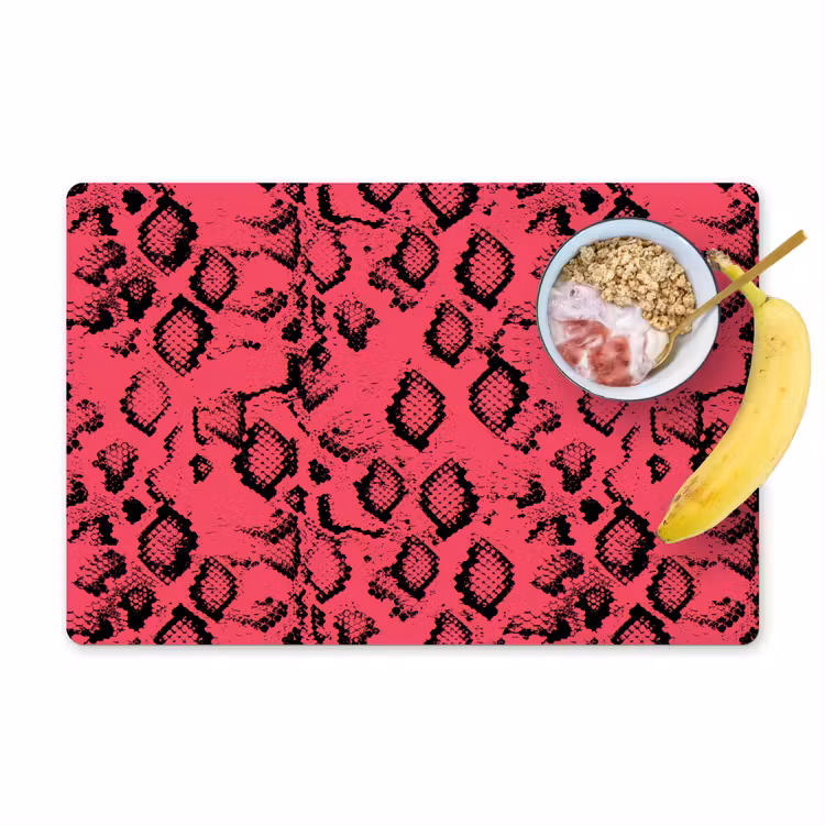 Roze - Slang - Motief Placemat vinyl groot 368 -zzzproduct_Kitchenyeah-website
