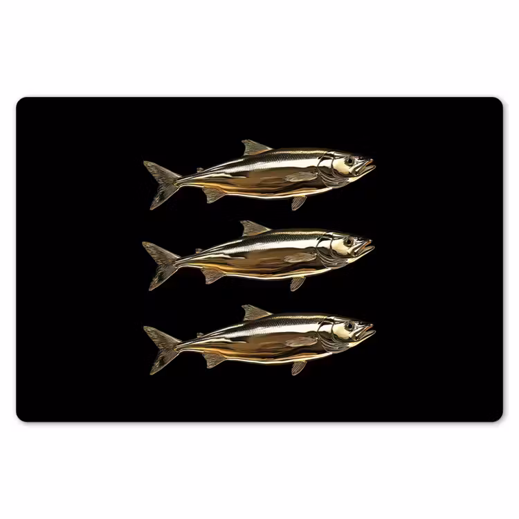 Vissen - Goud - Zwart Placemat vinyl groot -zzsfeer1_Kitchenyeah-website