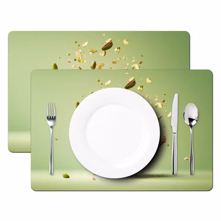 Pistache - Taart - Noten - Eten Placemat vinyl groot -zzsfeer2_Kitchenyeah-website