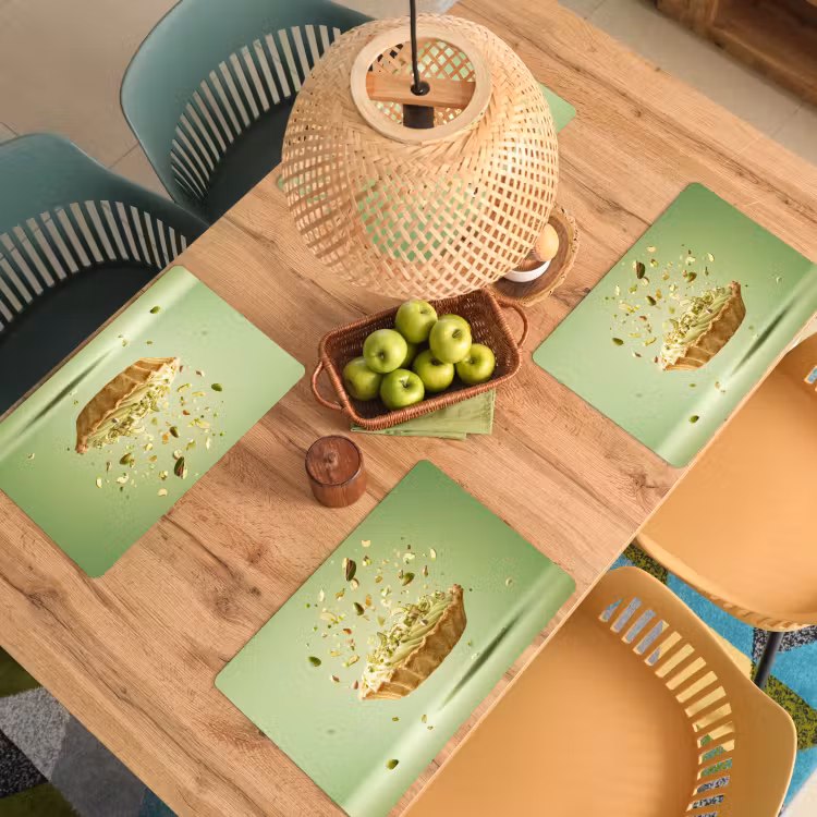 Pistache - Taart - Noten - Eten Placemat vinyl groot -zzsfeer5_Kitchenyeah-website