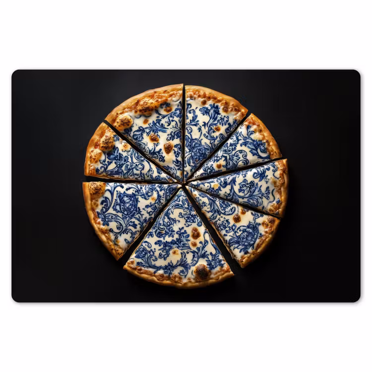 Pizza - Eten - Delftsblauw Placemat vinyl groot -zzsfeer1_Kitchenyeah-website