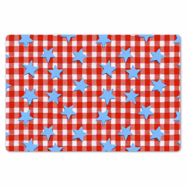 Ruit - Sterren - Rood Placemat vinyl groot 368 -zzsfeer1_Kitchenyeah-website