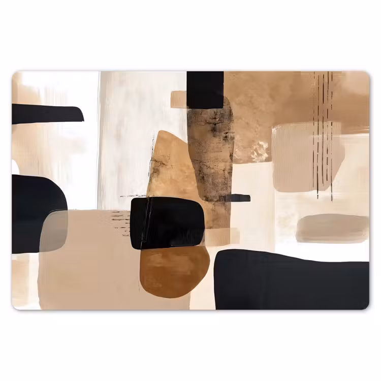 Vlakken - Abstract - Zwart - Strepen Placemat vinyl groot -zzsfeer1_Kitchenyeah-website