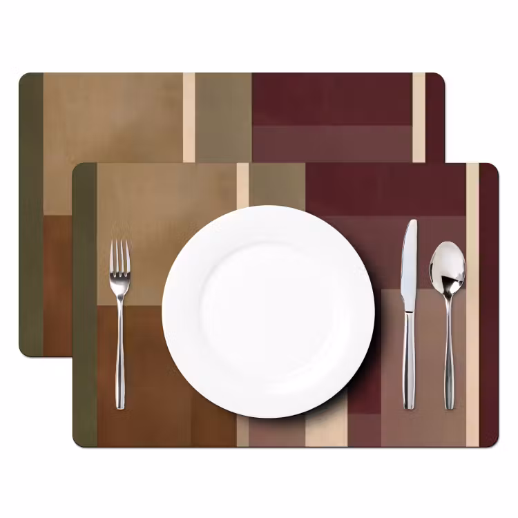 Vlakken - Abstract - Bordeaux - Lijnen Placemat vinyl groot -zzsfeer2_Kitchenyeah-website