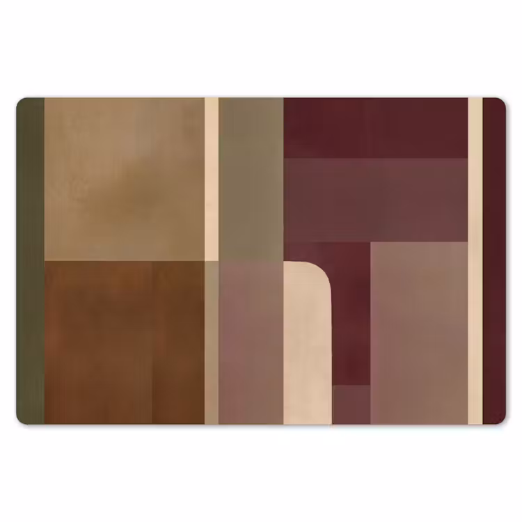 Vlakken - Abstract - Bordeaux - Lijnen Placemat vinyl groot -zzsfeer1_Kitchenyeah-website