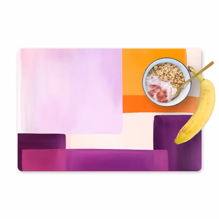 Vlakken - Abstract - Rechthoekig - Oranje Placemat vinyl groot -zzzproduct_Kitchenyeah-website