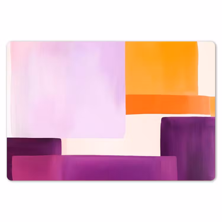 Vlakken - Abstract - Rechthoekig - Oranje Placemat vinyl groot -zzsfeer1_Kitchenyeah-website