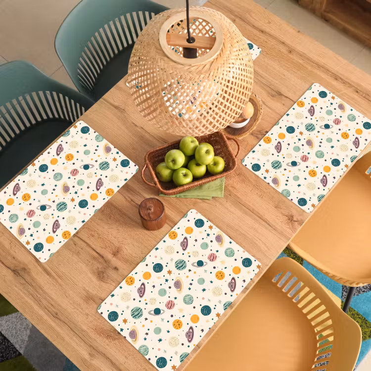 Planeten - Retro - Kleurrijk Placemat vinyl groot 368 -zzsfeer5_Kitchenyeah-website