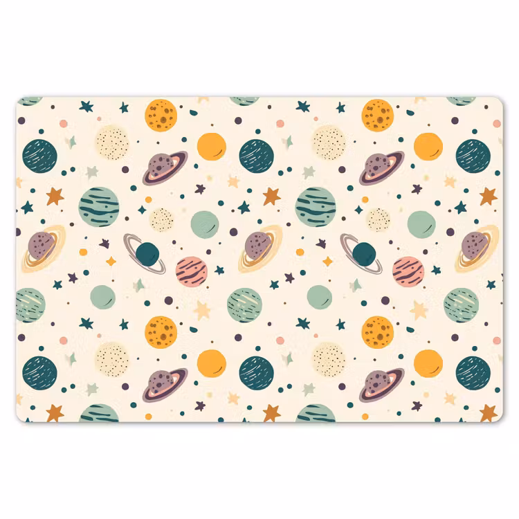 Planeten - Retro - Kleurrijk Placemat vinyl groot 368 -zzsfeer1_Kitchenyeah-website