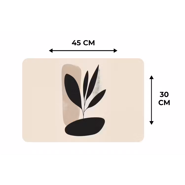 Plant - Beige - Japandi Placemat vinyl groot -specs