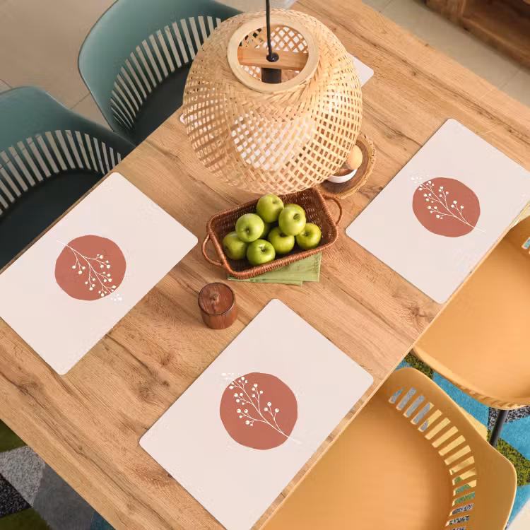 Plant - Tak - Abstract - Modern - Wit Placemat vinyl groot -zzsfeer5_Kitchenyeah-website