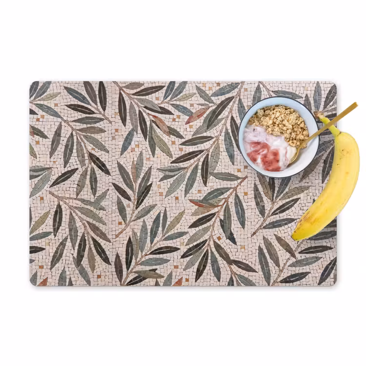 Plant - Blad - Mozaïek - Groen Placemat vinyl groot -zzzproduct_Kitchenyeah-website