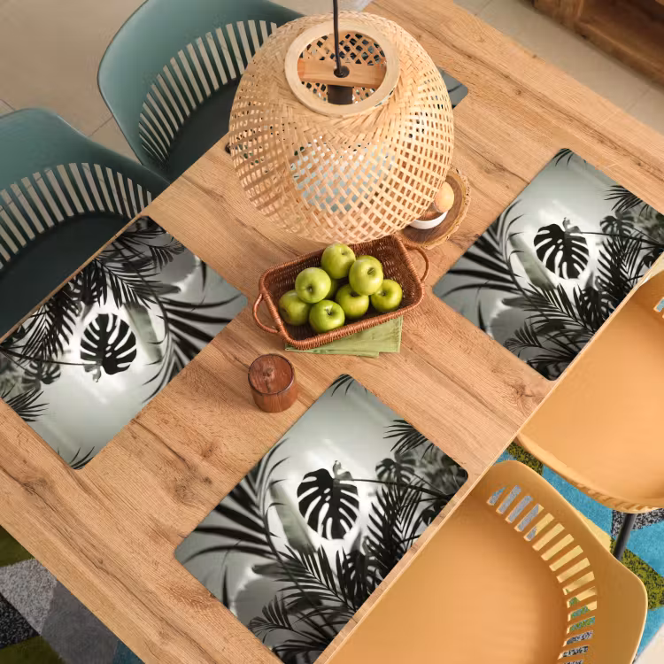 Planten - Bladeren - Natuur - Minimalistisch - Groen Placemat vinyl groot -zzsfeer5_Kitchenyeah-website