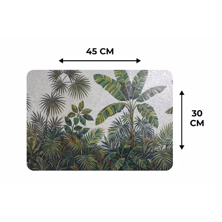 Planten - Tropisch - Mozaïek - Groen - Natuur Placemat vinyl groot -specs