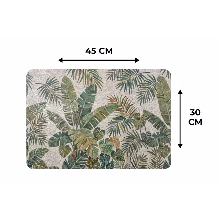 Planten - Tropisch - Mozaïek - Natuur - Groen Placemat vinyl groot -specs