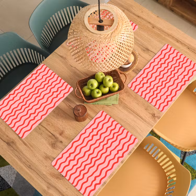 Speels - Patroon - Rood Placemat vinyl groot 368 -zzsfeer5_Kitchenyeah-website