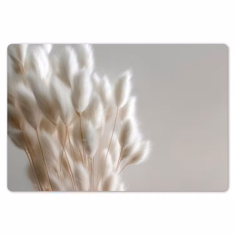 Pluimen - Beige - Minimalistisch Placemat vinyl groot -zzsfeer1_Kitchenyeah-website