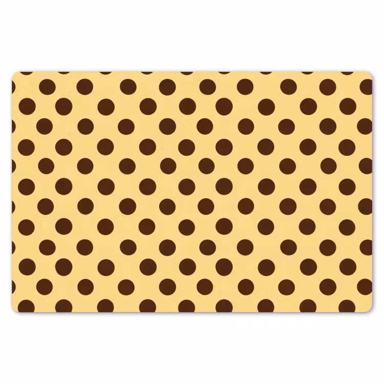 Polka Dot - Stippen - Retro - Geel - Bruin Placemat vinyl groot 368 -zzsfeer1_Kitchenyeah-website