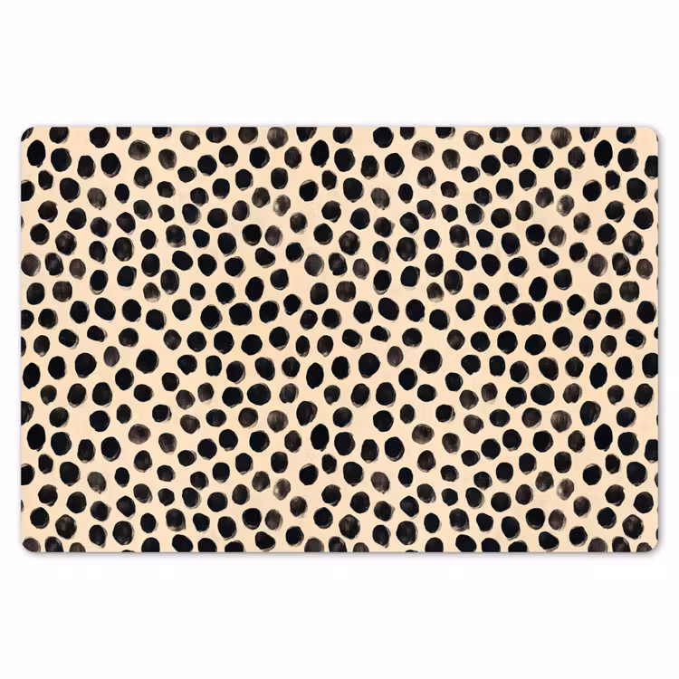 Stippen - Patroon - Zwart Placemat vinyl groot 368 -zzsfeer1_Kitchenyeah-website