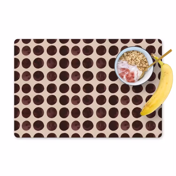 Stippen - Patroon - Bruin Placemat vinyl groot 368 -zzzproduct_Kitchenyeah-website
