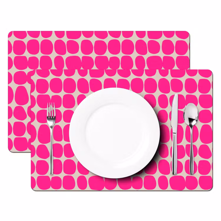 Stippen - Patroon - Roze Placemat vinyl groot 368 -zzsfeer2_Kitchenyeah-website
