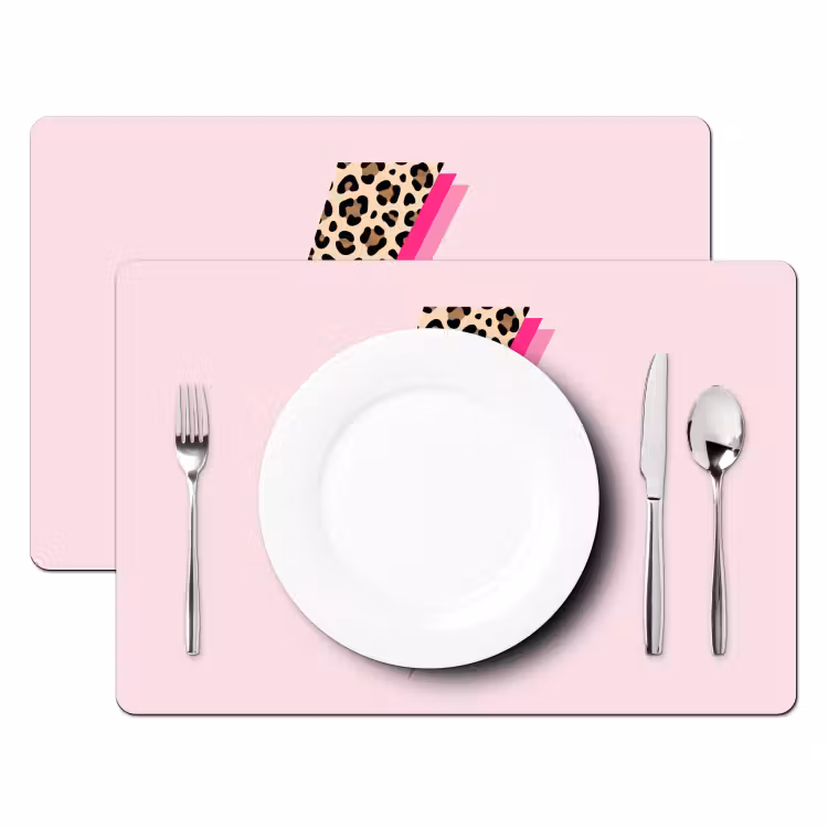 Stippen - Roze - Bliksem Placemat vinyl groot -zzsfeer2_Kitchenyeah-website
