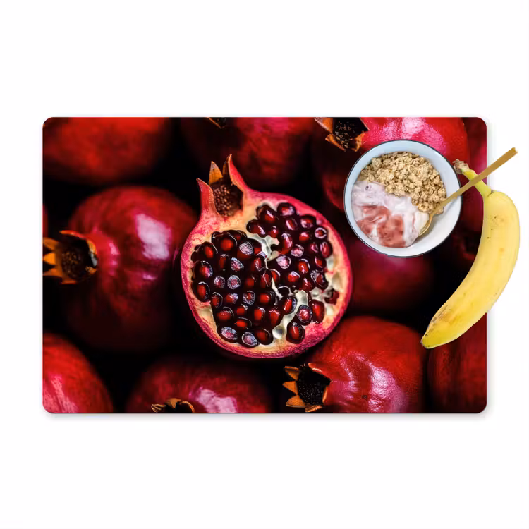 Granaatappel - Rood - Fruit Placemat vinyl groot -zzzproduct_Kitchenyeah-website