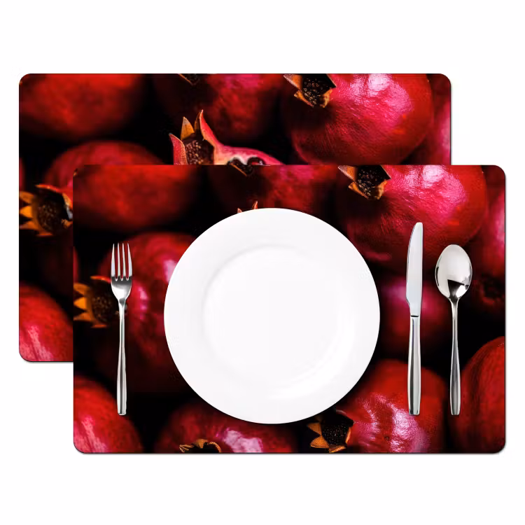 Granaatappel - Rood - Fruit Placemat vinyl groot -zzsfeer2_Kitchenyeah-website