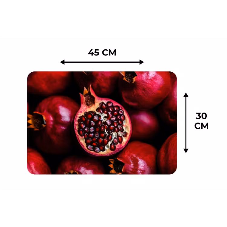 Granaatappel - Rood - Fruit Placemat vinyl groot -specs
