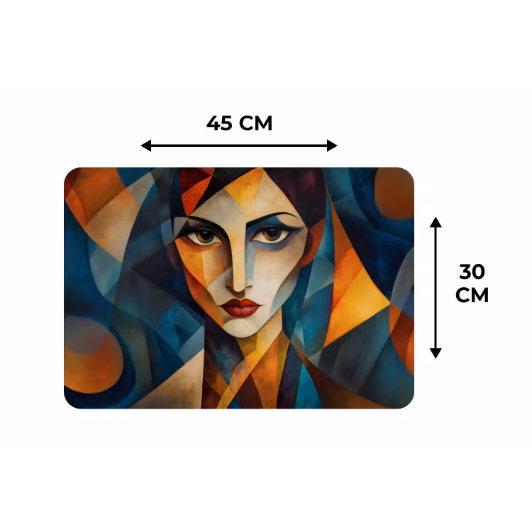 Portret - Abstract - Vormen Placemat vinyl groot -specs