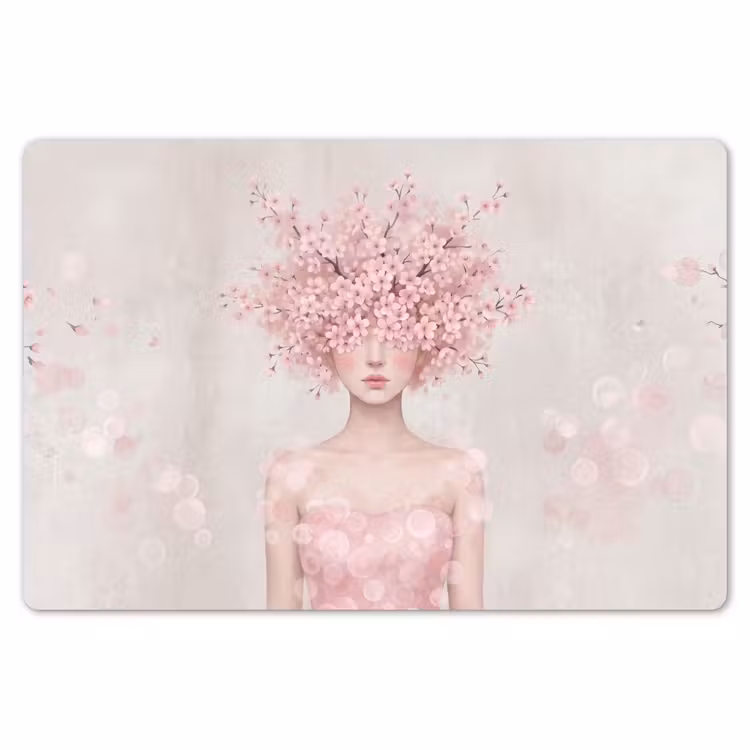 Portret - Kersenbloesem - Roze Placemat vinyl groot -zzsfeer1_Kitchenyeah-website