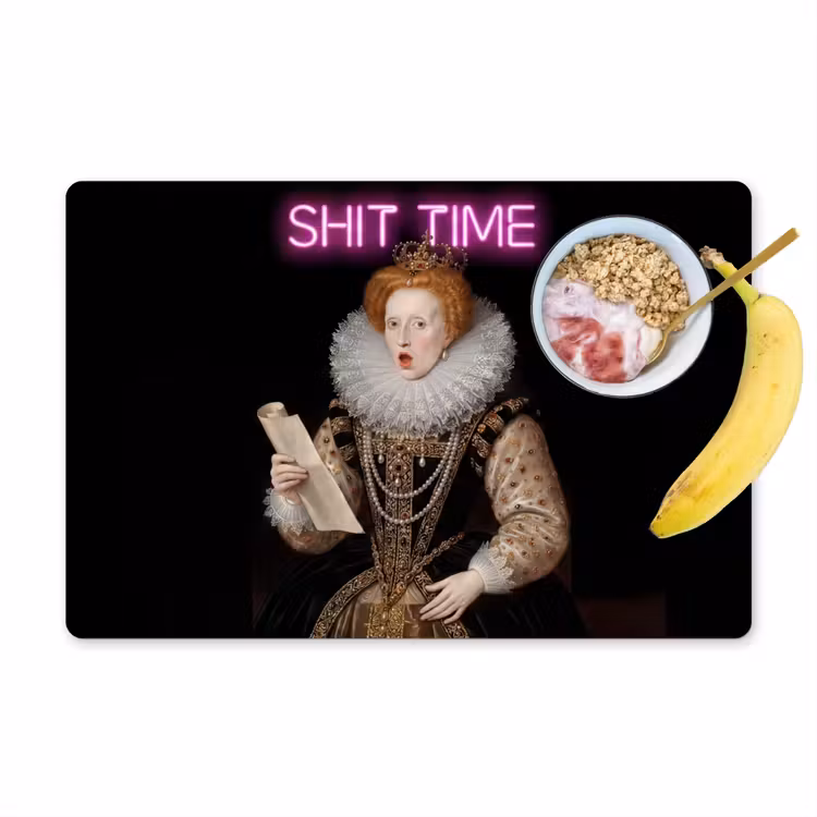 Portret - Humor - Neon Placemat vinyl groot -zzzproduct_Kitchenyeah-website