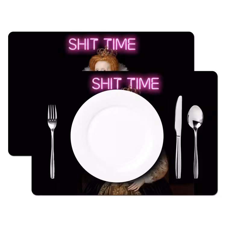 Portret - Humor - Neon Placemat vinyl groot -zzsfeer2_Kitchenyeah-website