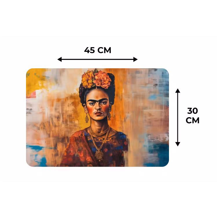 Portret - Sieraden - Schilderachtig Placemat vinyl groot -specs