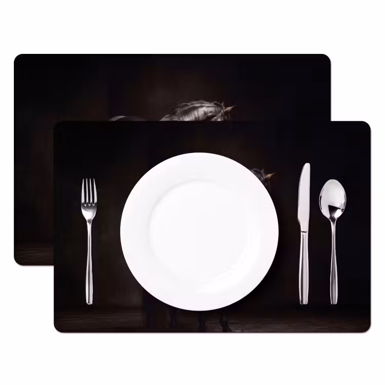 Krachtig - Paard - Donker Placemat vinyl groot -zzsfeer2_Kitchenyeah-website