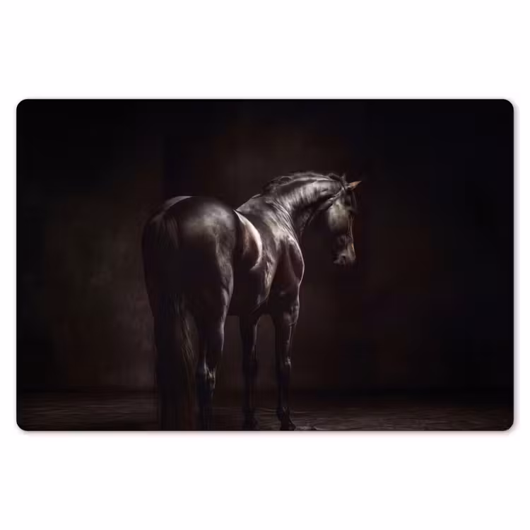 Krachtig - Paard - Donker Placemat vinyl groot -zzsfeer1_Kitchenyeah-website