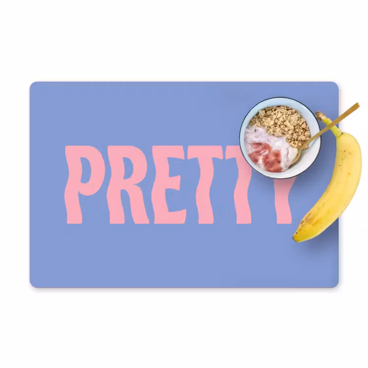 Pretty - Roze - Blauw - Golvend Placemat vinyl groot -zzzproduct_Kitchenyeah-website