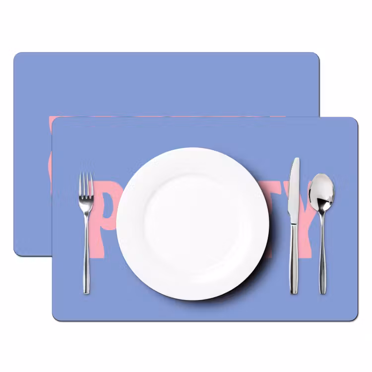Pretty - Roze - Blauw - Golvend Placemat vinyl groot -zzsfeer2_Kitchenyeah-website