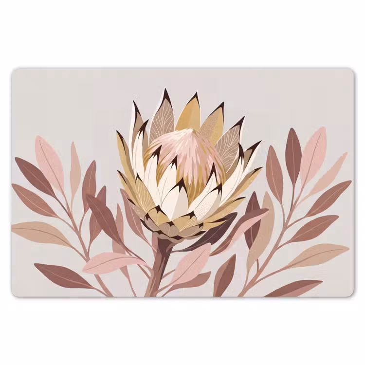 Protea - Bloem - Botanisch - Beige Placemat vinyl groot -zzsfeer1_Kitchenyeah-website