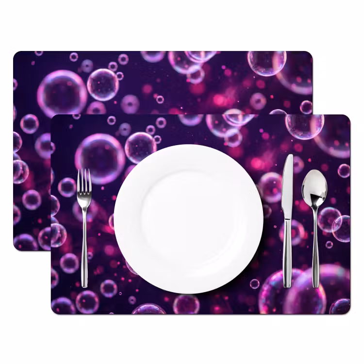 Paars - Bubbels - Schuim Placemat vinyl groot -zzsfeer2_Kitchenyeah-website