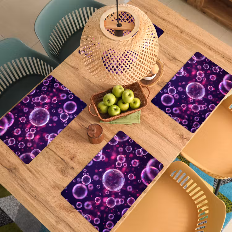 Paars - Bubbels - Schuim Placemat vinyl groot -zzsfeer5_Kitchenyeah-website