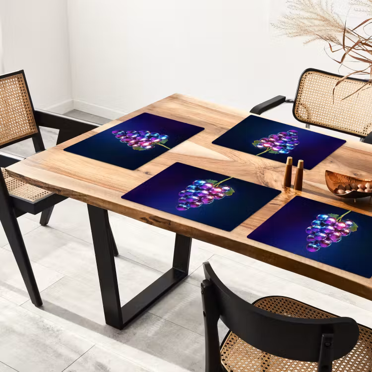 Paars - Disco - Feest - Druif Placemat vinyl groot -zzsfeer4_Kitchenyeah-website