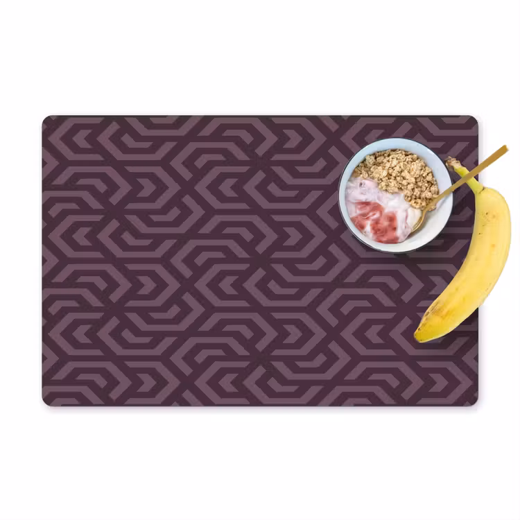 Paars - Geometrisch - Patroon - Donker Placemat vinyl groot 368 -zzzproduct_Kitchenyeah-website