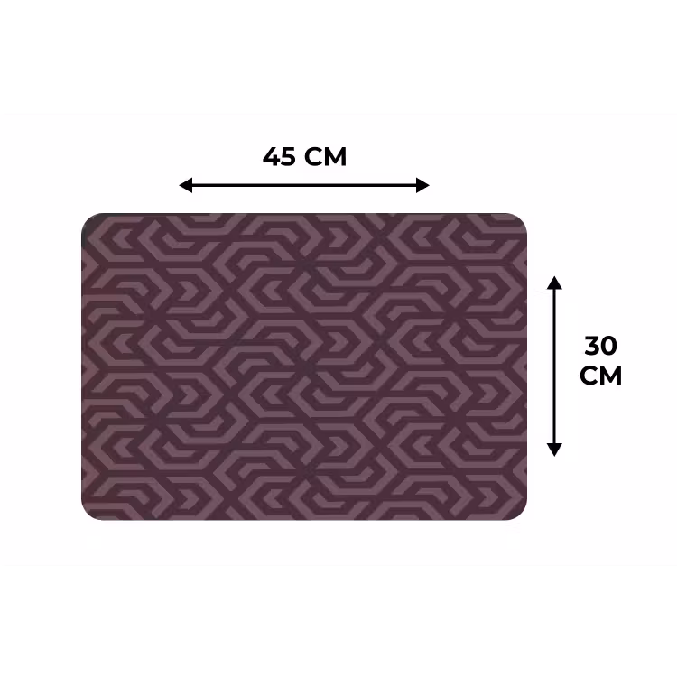 Paars - Geometrisch - Patroon - Donker Placemat vinyl groot 368 -specs