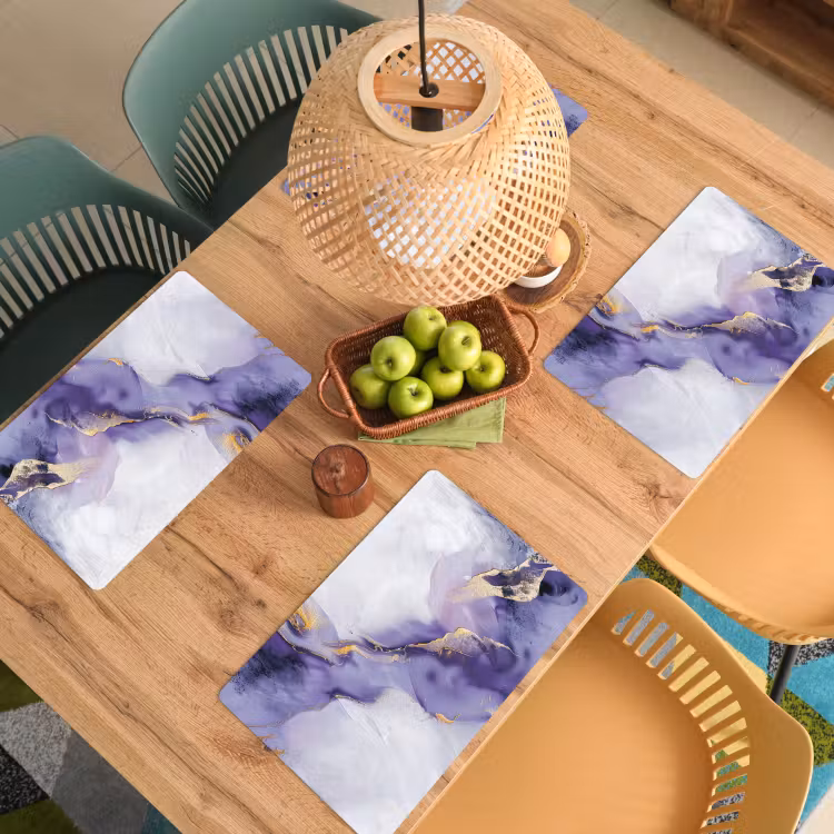 Paars - Modern - Marmer - Abstract Placemat vinyl groot -zzsfeer5_Kitchenyeah-website