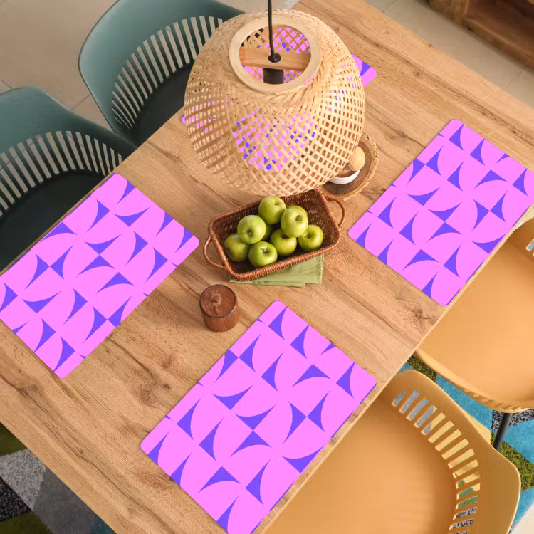 Kwadranten - Paars - Roze - Vierkanten Placemat vinyl groot 368 -zzsfeer5_Kitchenyeah-website