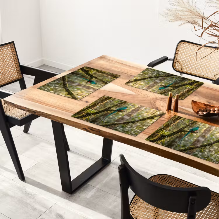 Quetzal - Jungle - Natuur - Groen Placemat vinyl groot -zzsfeer4_Kitchenyeah-website